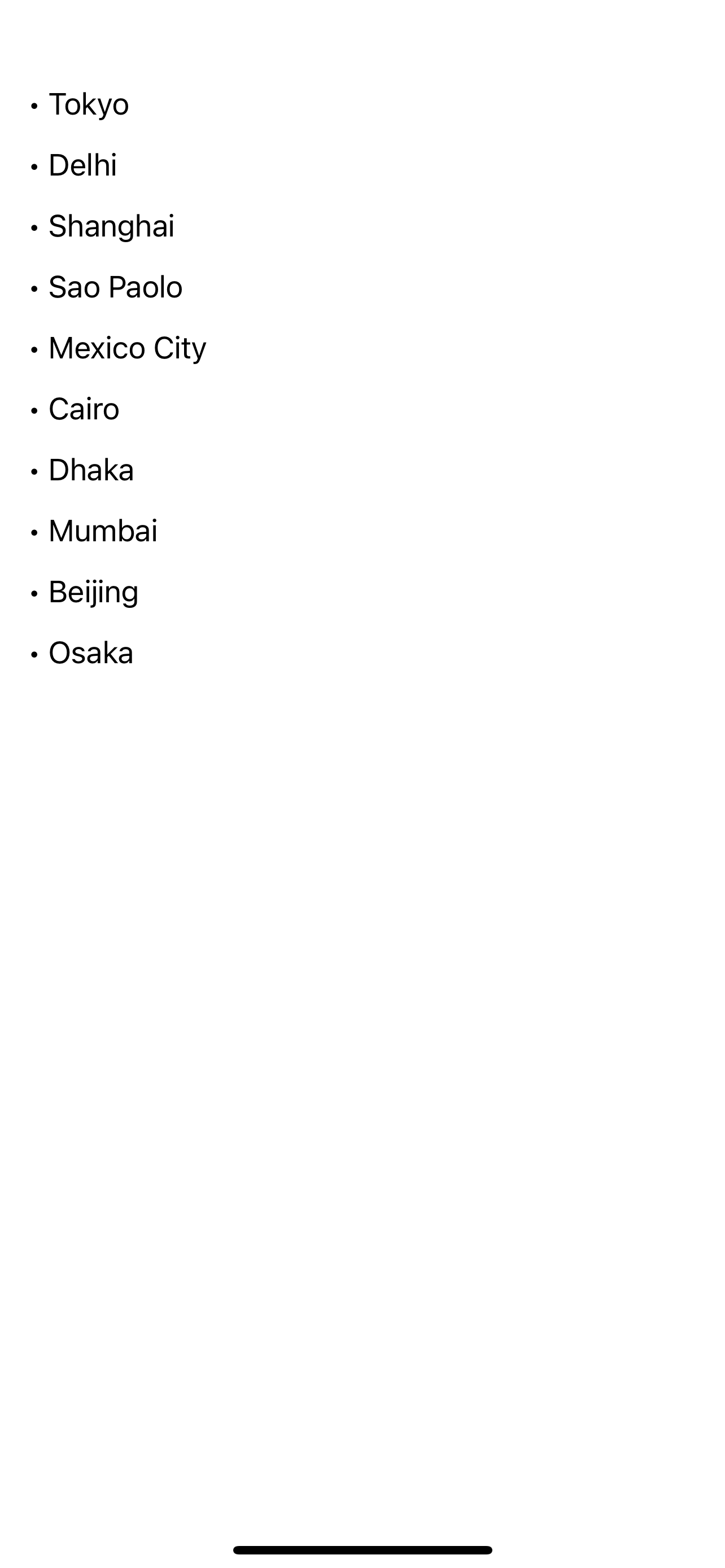 Bullet List