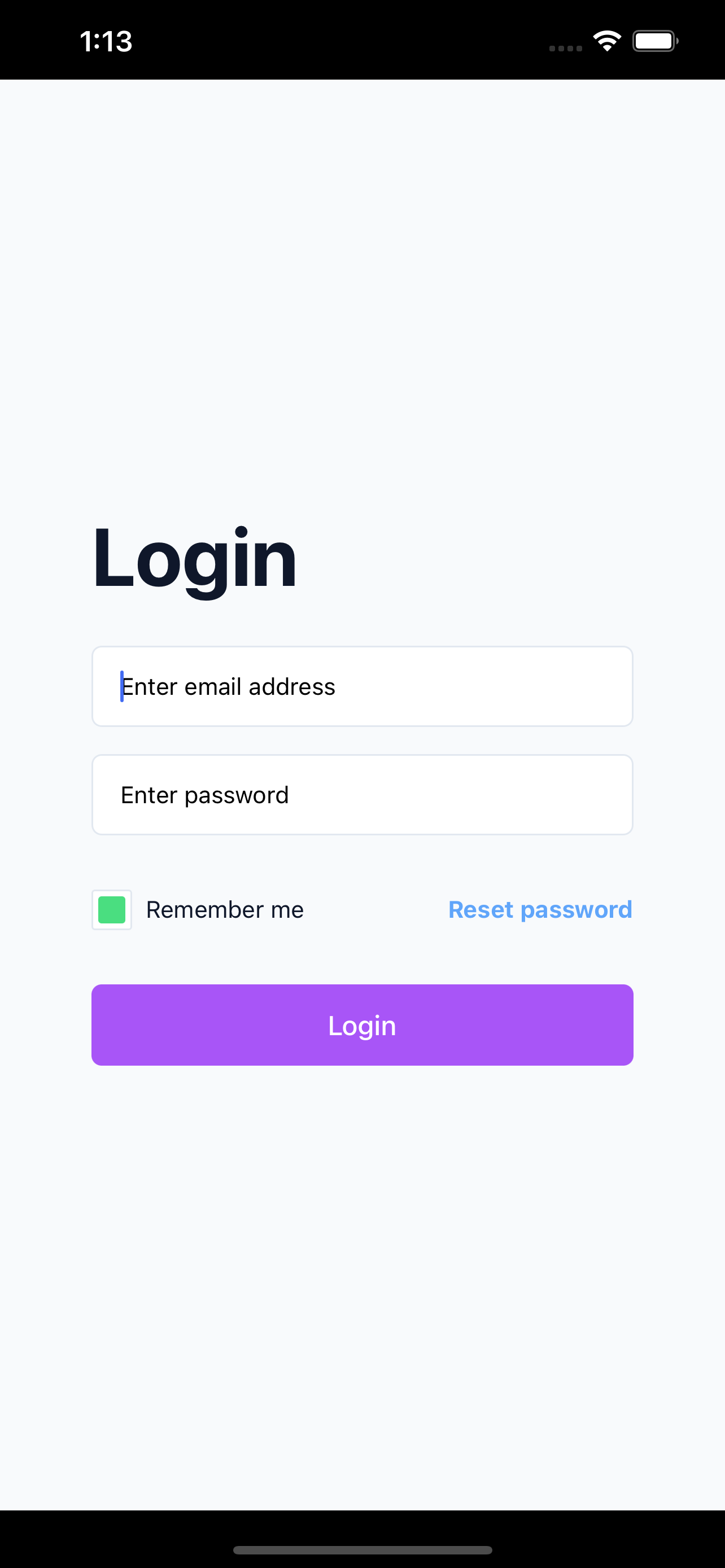 Login Screen (light)