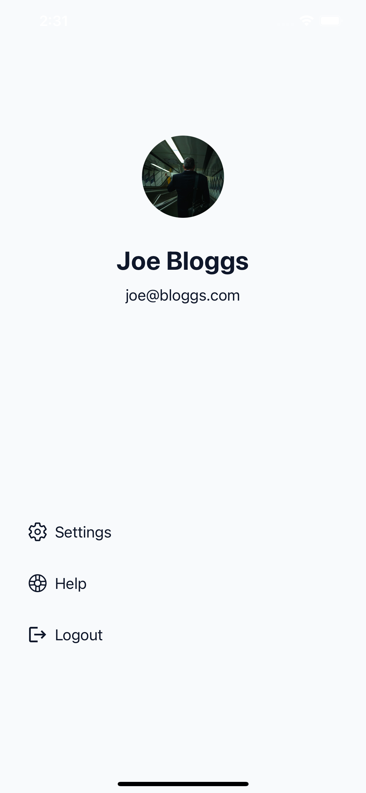 User Profile Screen (light)