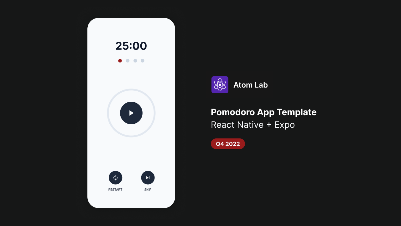 React Native Pomodoro App Template - Built with Expo, React Native &  Tailwind CSS