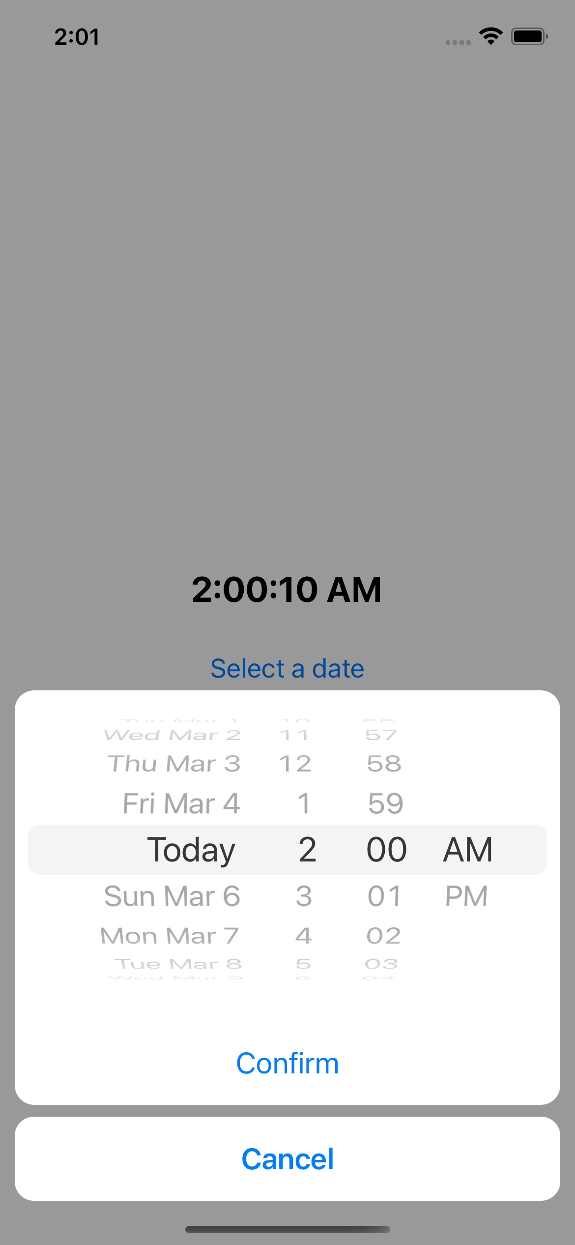 React Native Modal Datetime Picker - datetime mode on iOS
