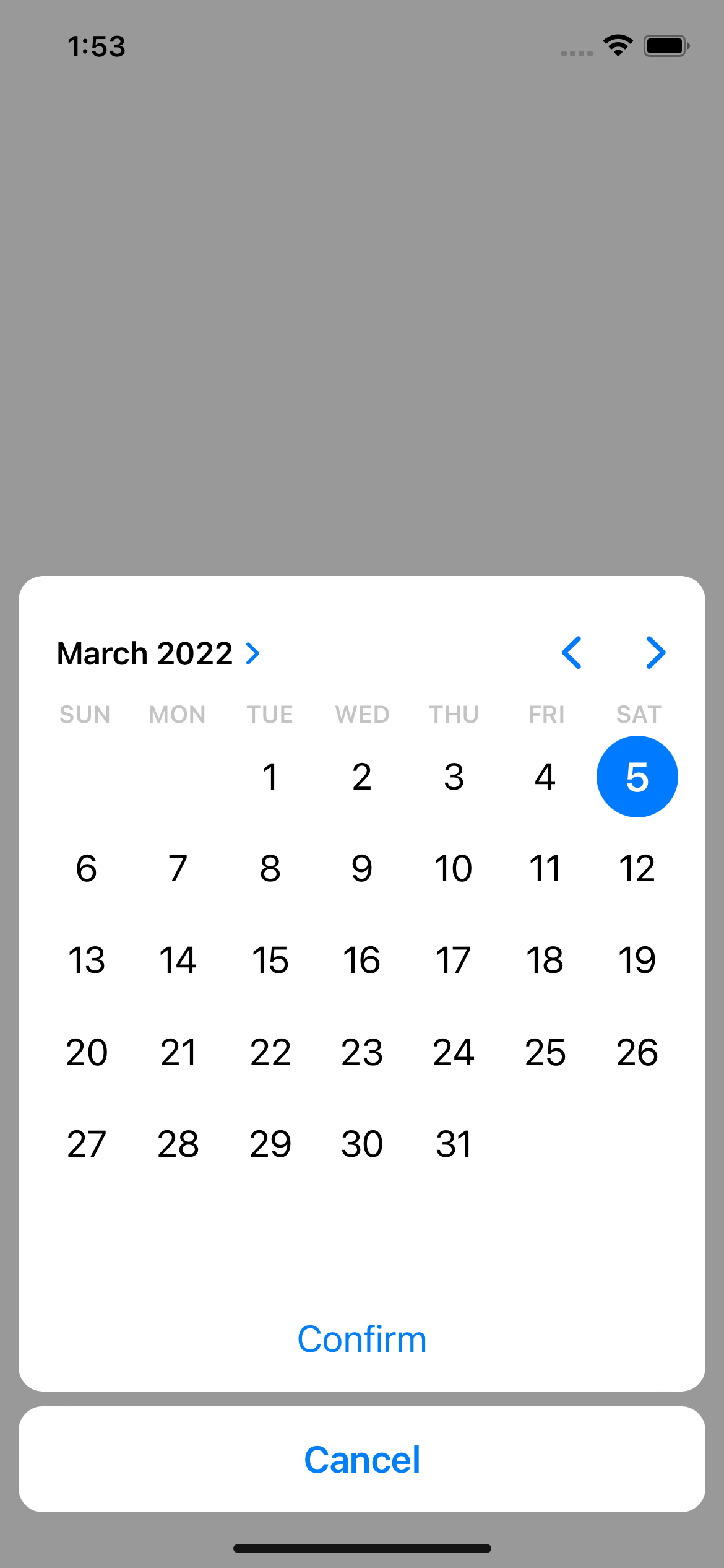 React Native Modal Datetime Picker - iOS 14 style datetime picker