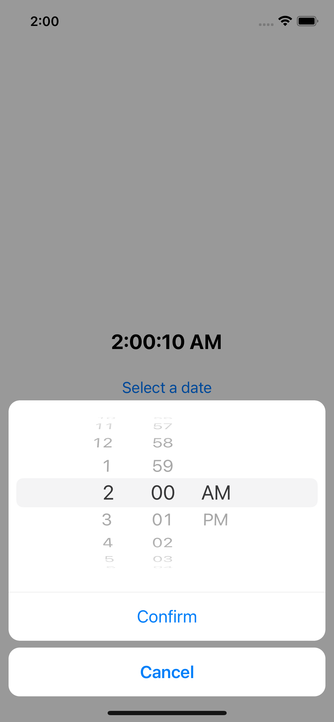 React Native Modal Datetime Picker - time mode on iOS