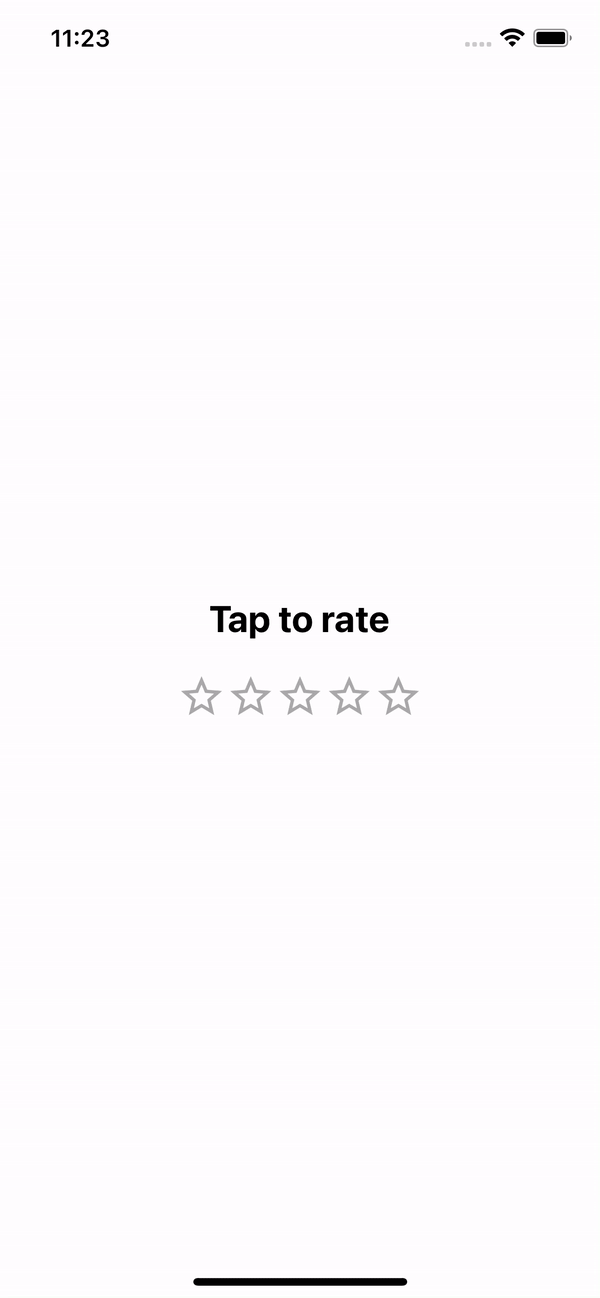 Our animated star rating component